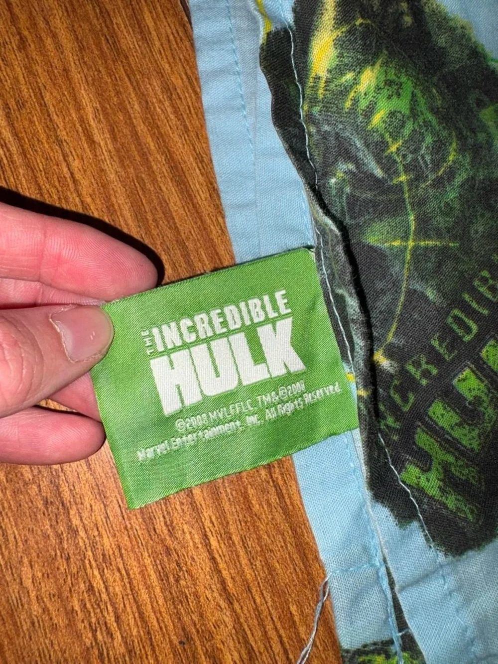2008 Y2K Incredible Hulk Twin Sized Bed Sheet